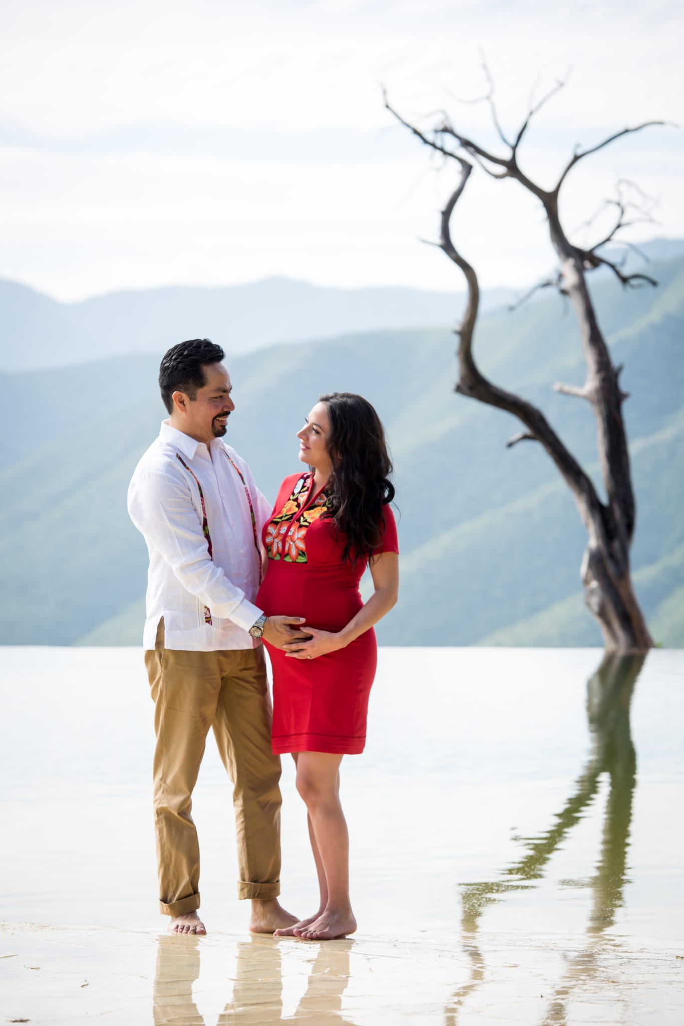 Cecilia & Marin, maternity session at Hierve el Agua, Oaxaca