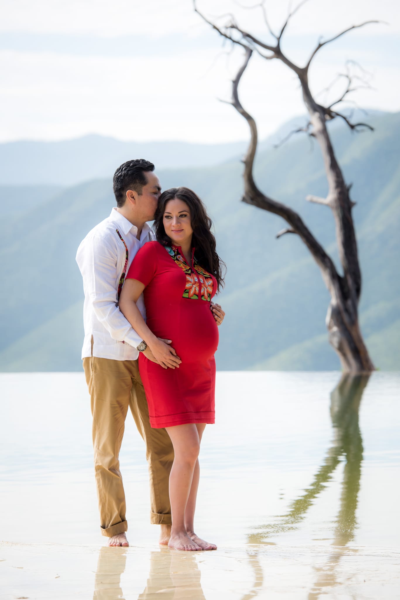 Cecilia & Marin, maternity session at Hierve el Agua, Oaxaca