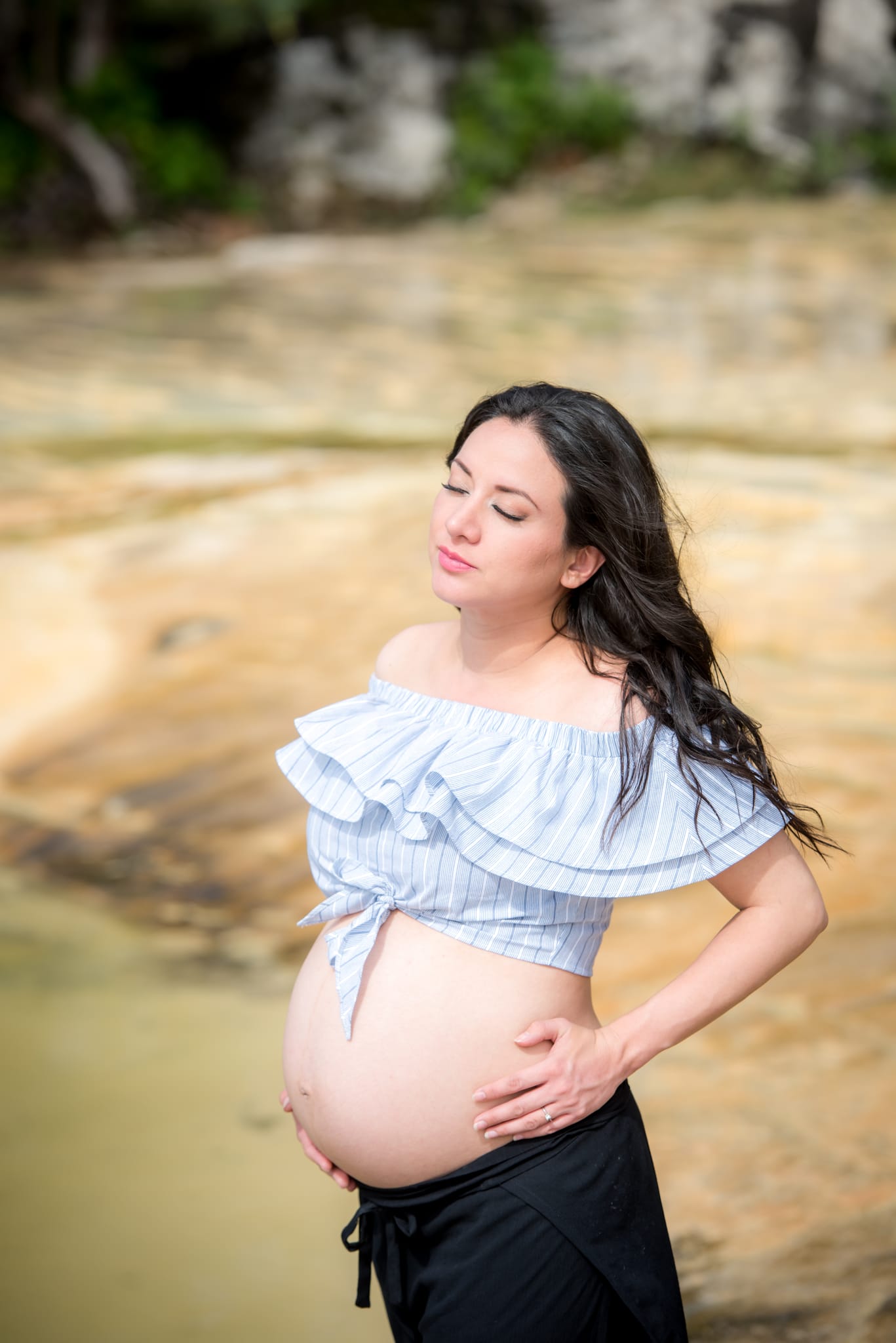 Cecilia & Marin, maternity session at Hierve el Agua, Oaxaca