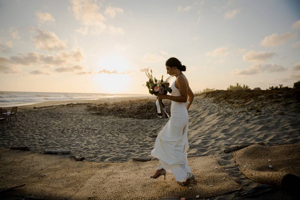 Intimate beach wedding at Casa Mar y Mar, Puerto Escondido, Oaxaca