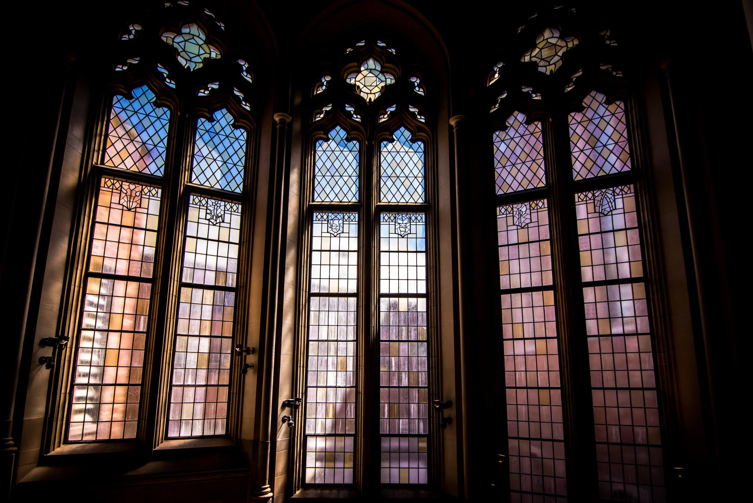 University of Washington library ceiling at sunset