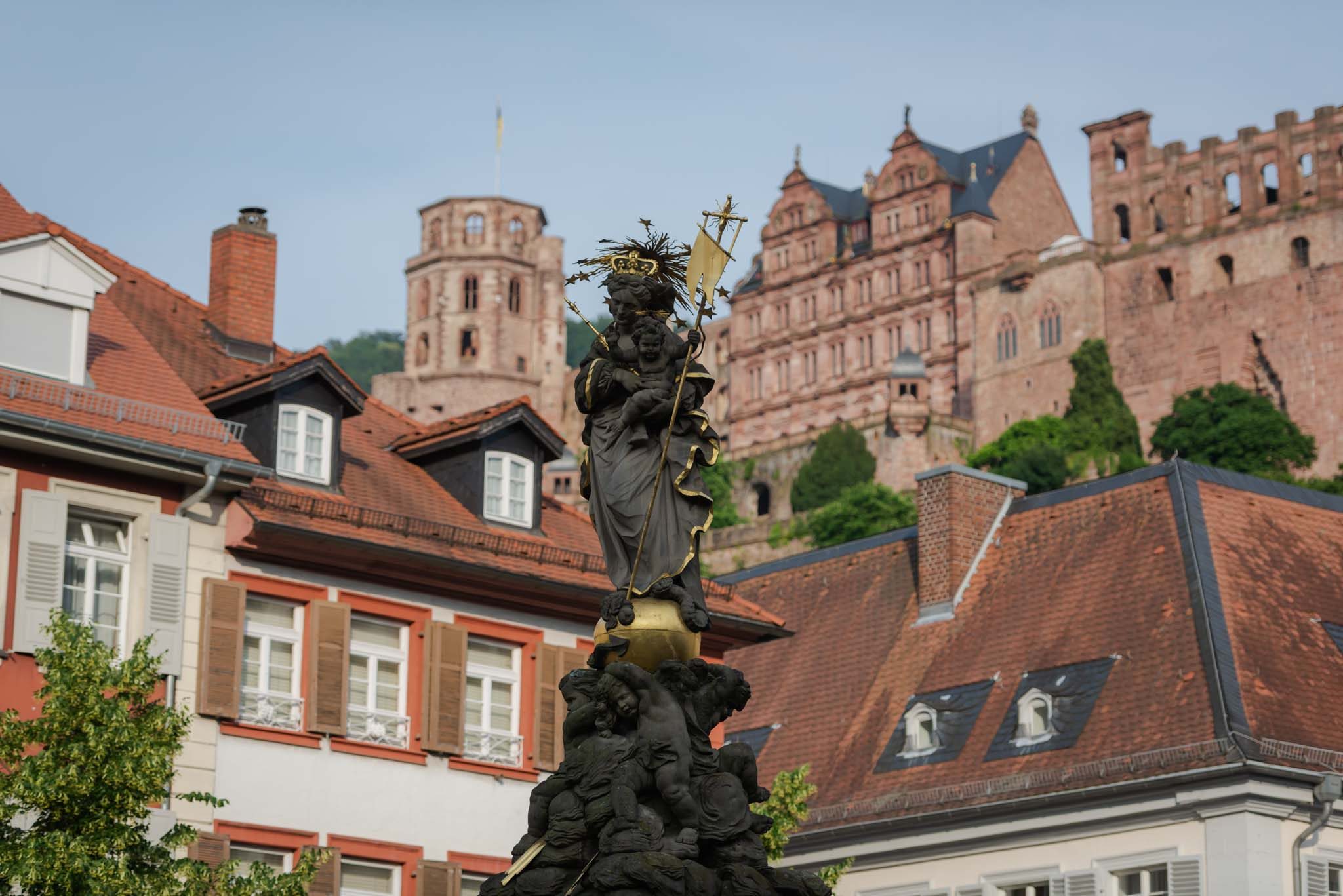 Heidelberg castle above the old town