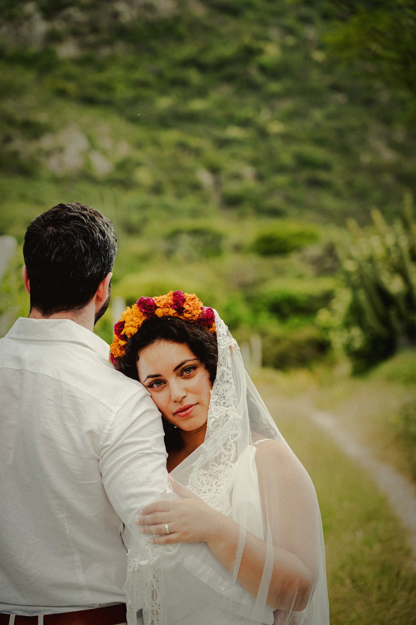 Nicole and Benji near Yagul, Oaxaca